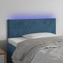 Voir la diapositive 1 : VIDAXL Tete de lit a LED Bleu fonce 90x5x78/88 cm Velours