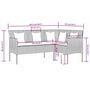 Voir la diapositive 6 : VIDAXL Ensemble de canapes en L 5pcs et coussins resine tressee marron