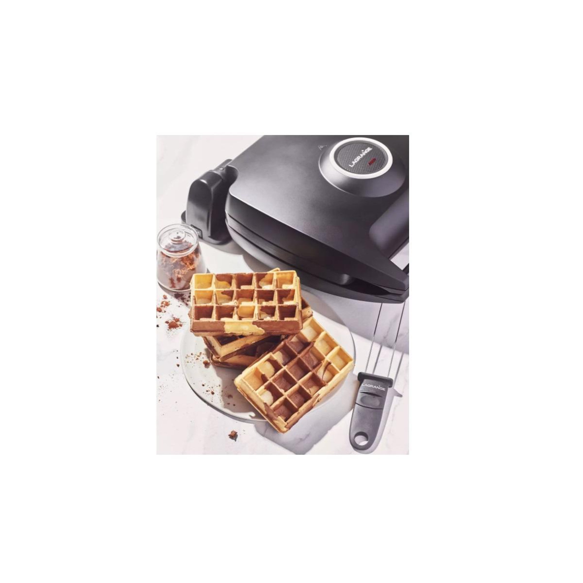 Voir la diapositive 2 : LAGRANGE Gaufrier 2 plaques 1700w noir - 089006