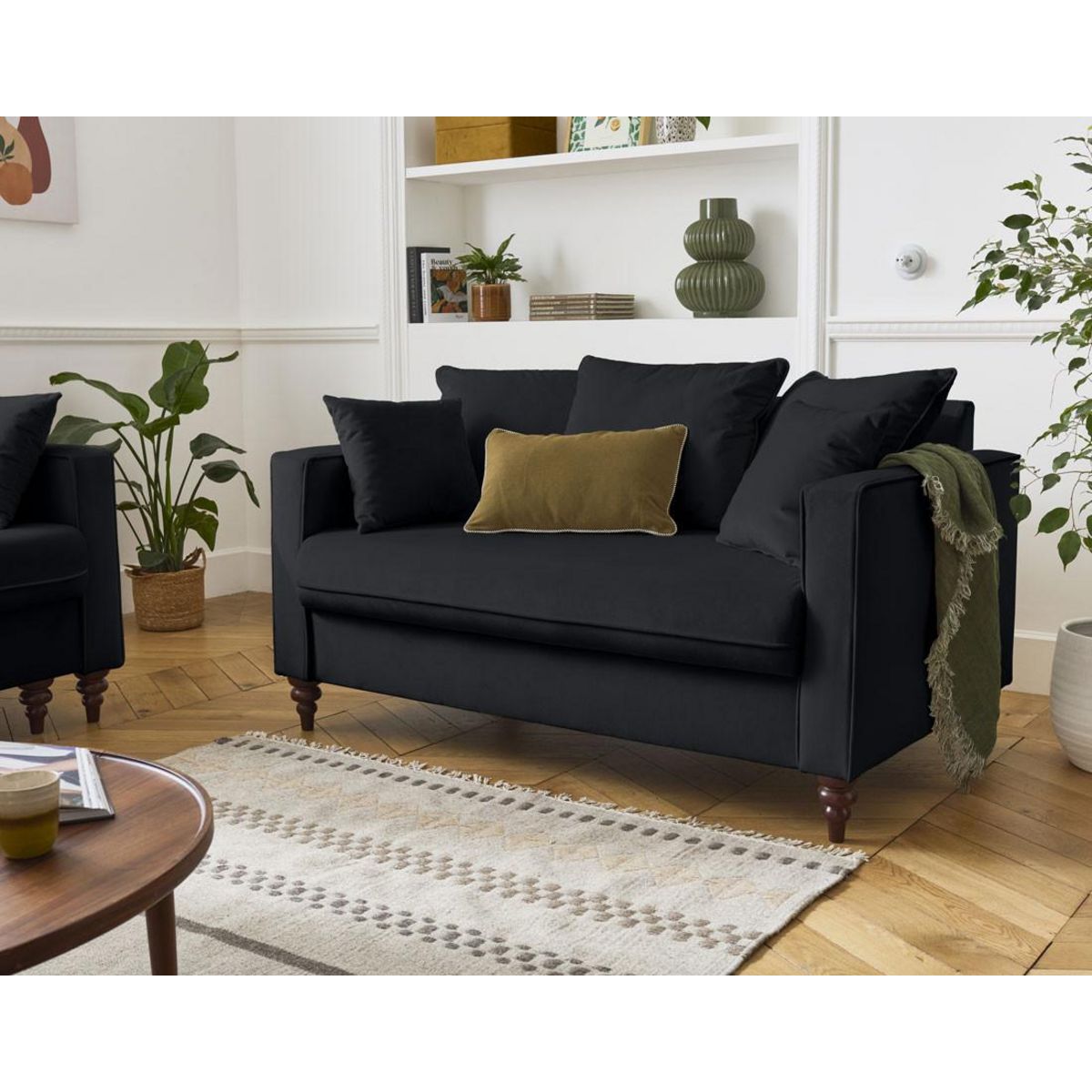 BEST MOBILIER Flamingo - canapé droit 2 places en velours