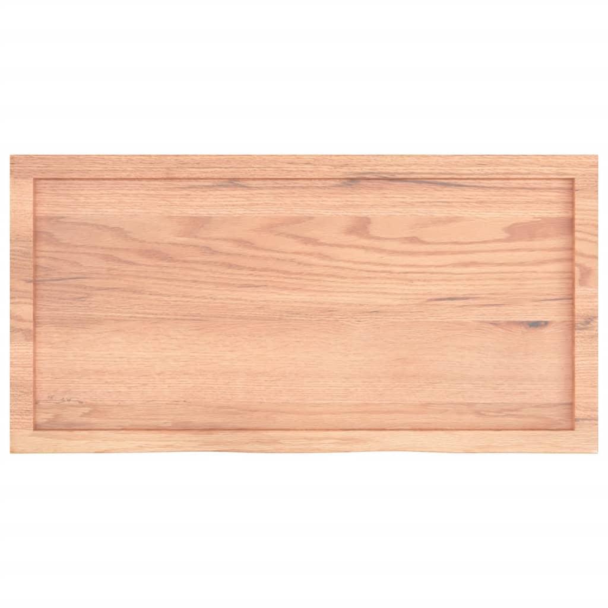 Voir la diapositive 4 : VIDAXL Comptoir de salle de bain marron 100x50x(2-4) cm bois traite