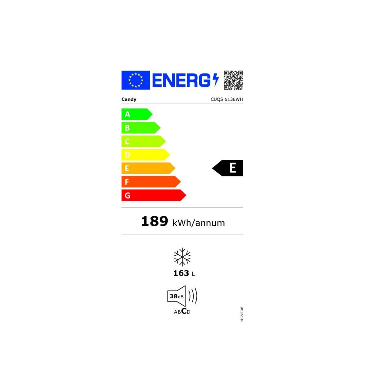 Candy Congélateur armoire 55cm 163l low frost - CUQS513EWH
