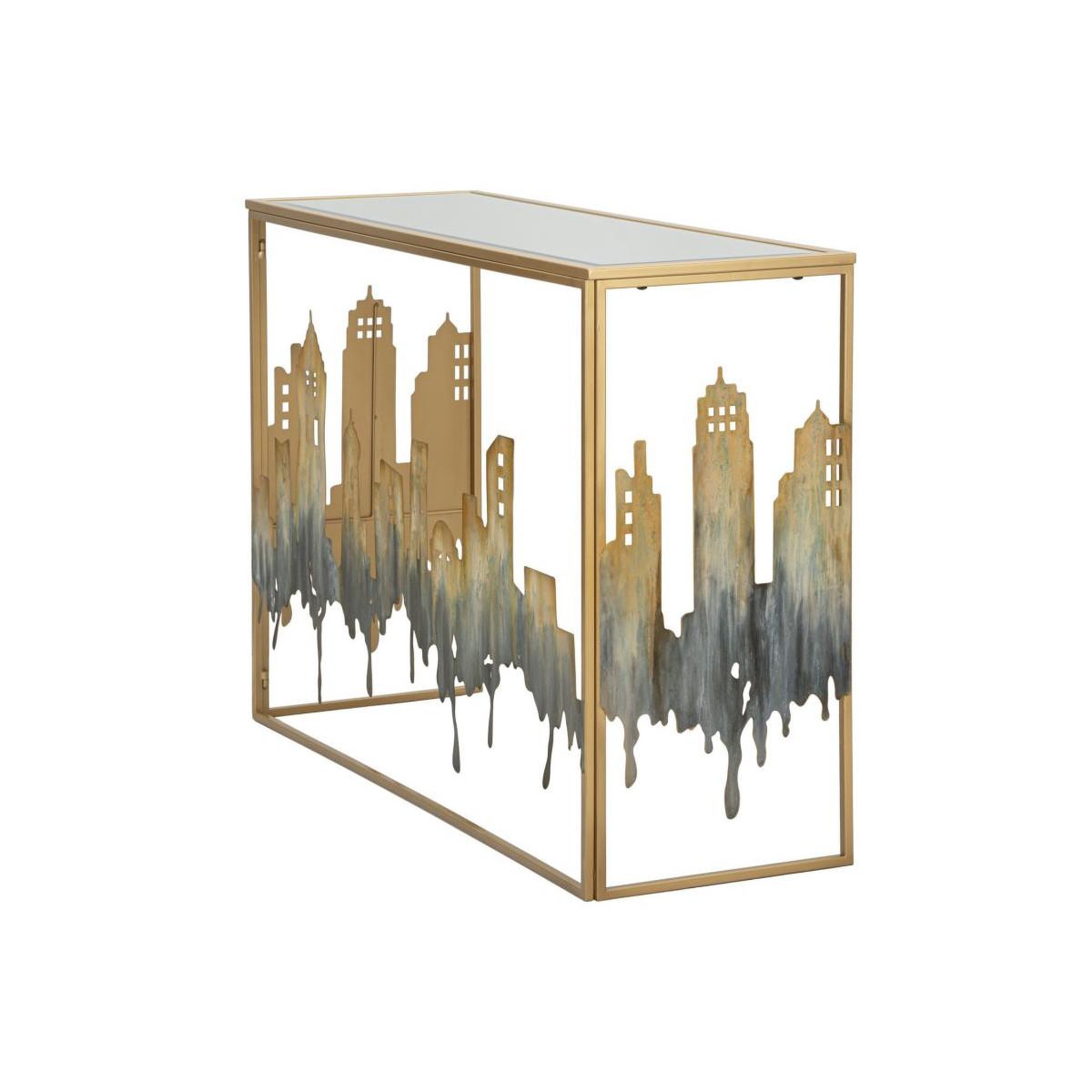 Voir la diapositive 2 : Paris Prix Console design en métal  city  110cm multicolore