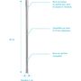 Voir la diapositive 3 : Aurlane PARMA 2 BARRE DE PLAFOND 60cm RECOUPABLE