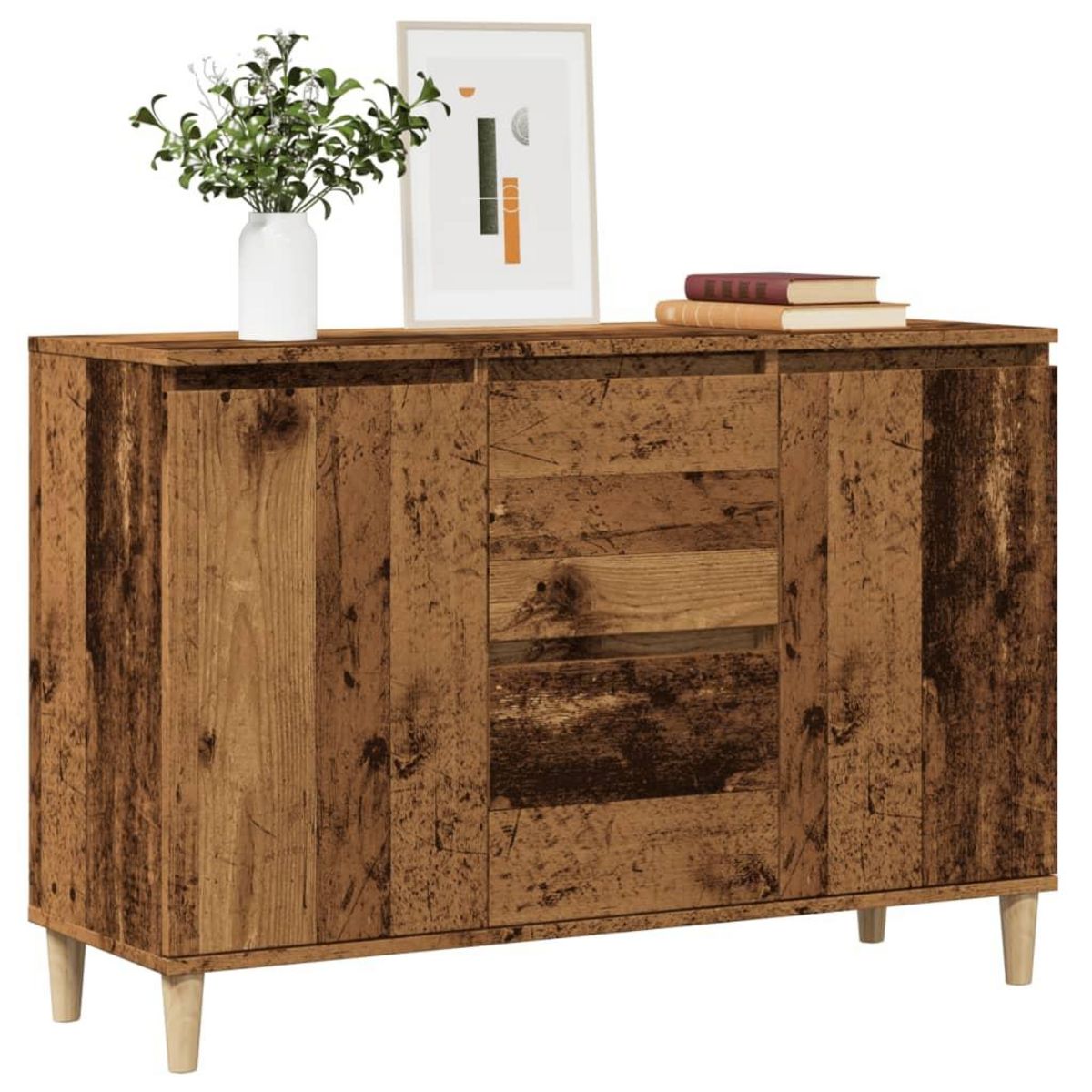 VIDAXL Buffet vieux bois 102x35x70 cm bois d'ingenierie