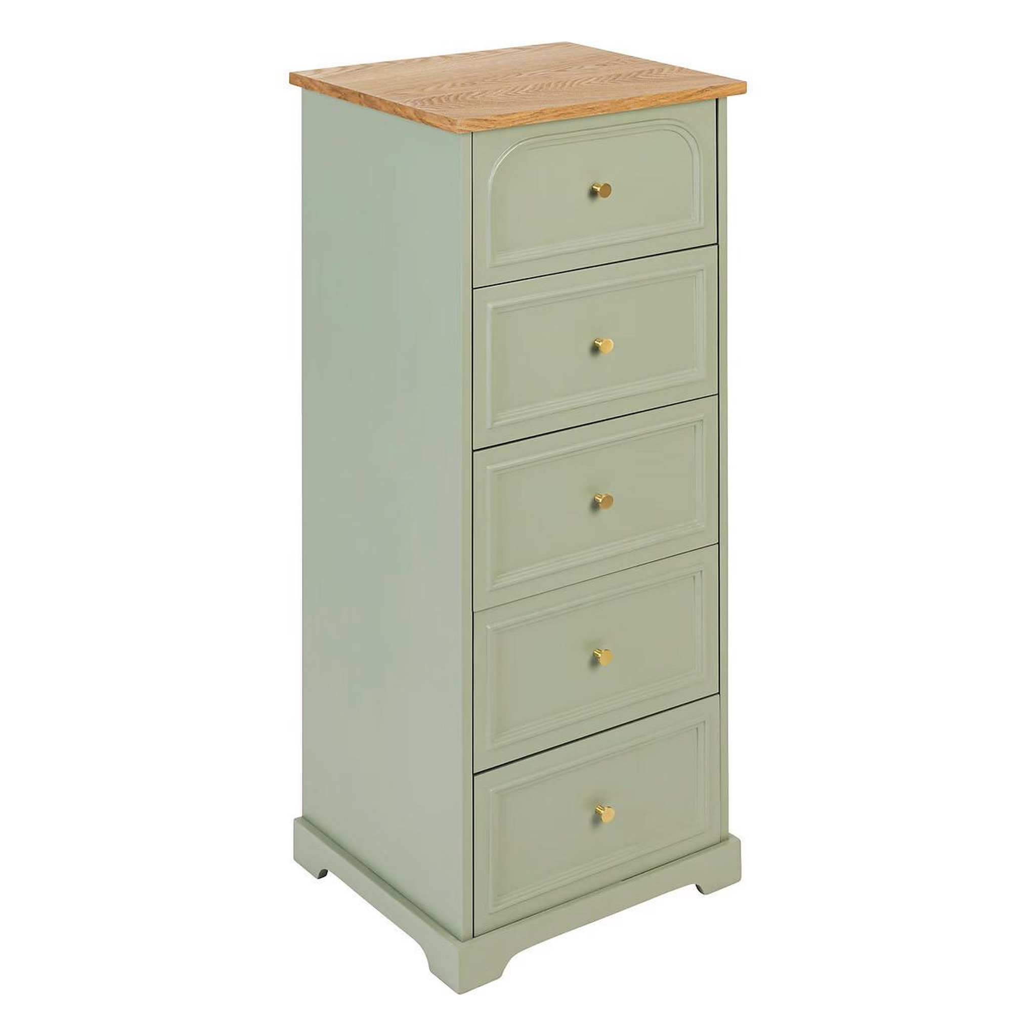 ATMOSPHERA Chiffonnier 5 tiroirs  mohéa  113cm vert céladon