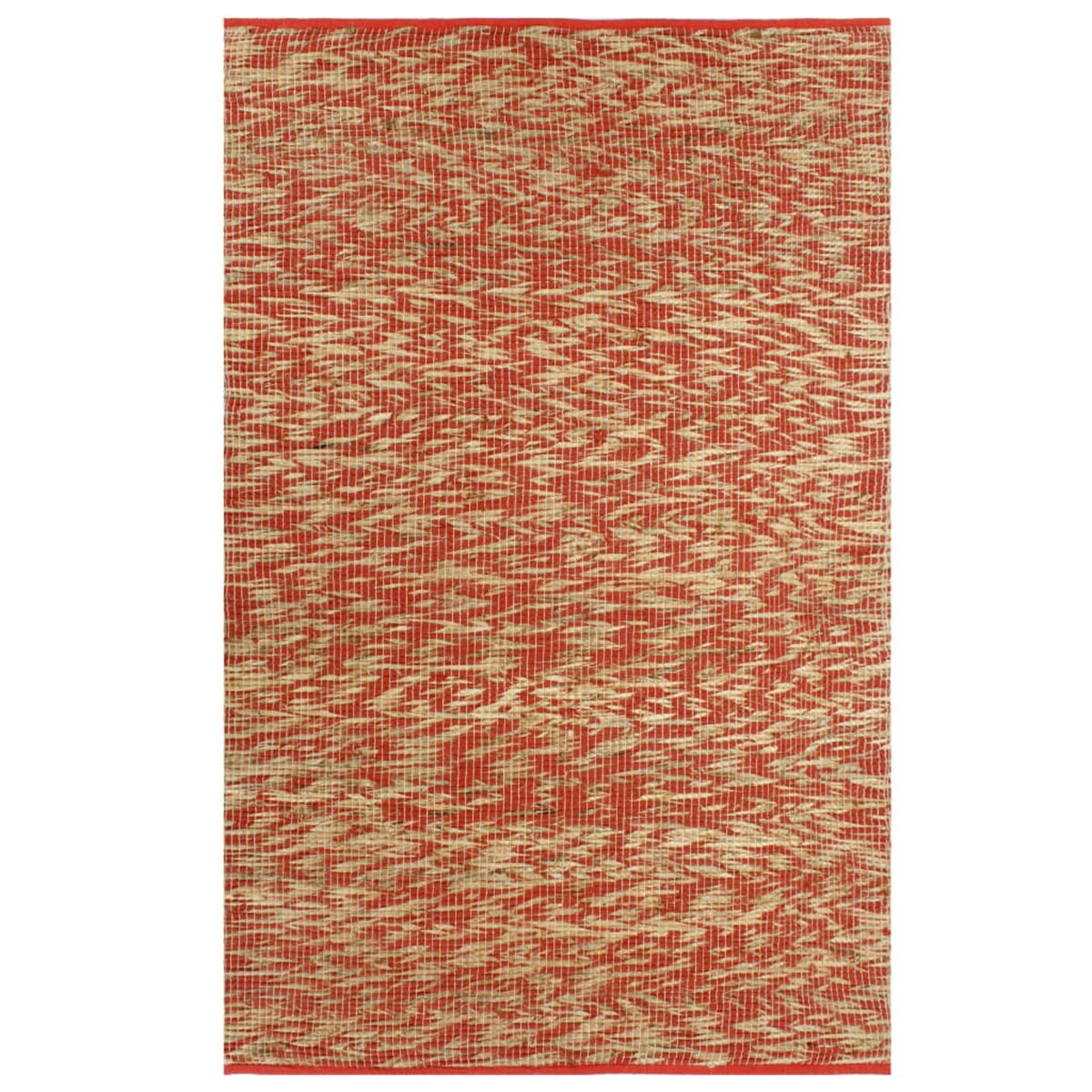 VIDAXL Tapis fait a la main Jute Rouge et naturel 160x230 cm