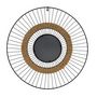 Voir la diapositive 2 : Paris Prix Miroir Mural Design  Filaire  60cm Noir & Naturel