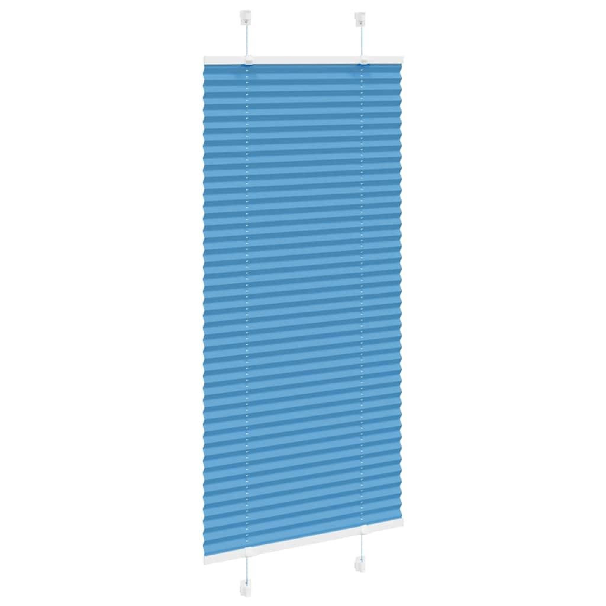 Voir la diapositive 3 : VIDAXL Store plisse bleu 60x150 cm largeur du tissu 59,4 cm polyester