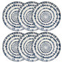 Voir la diapositive 3 : SECRET DE GOURMET Lot de 6 Assiettes Plates  Umami Rayon  26cm Bleu