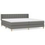 Voir la diapositive 1 : VIDAXL Sommier a lattes de lit avec matelas Gris fonce 200x200cm Tissu