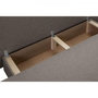 Voir la diapositive 6 : MARKET24 TEIJO Banquette convertible 3 places avec coffre de rangement - Tissu Taupe - L187 x P 91 x H 82 cm