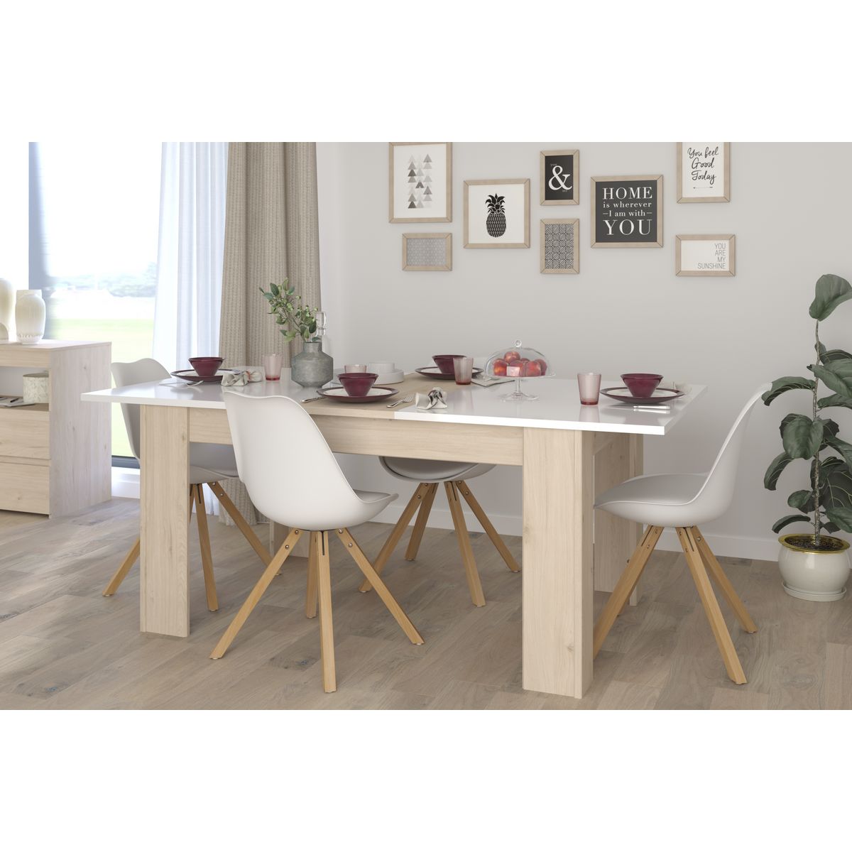 Table de séjour extensible 138/173 cm SWEDEN