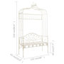 Voir la diapositive 6 : VIDAXL Banc de jardin 122 cm Fer Blanc antique