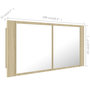 Voir la diapositive 6 : VIDAXL Armoire a miroir a LED de bain Chene sonoma 100x12x45 Acrylique