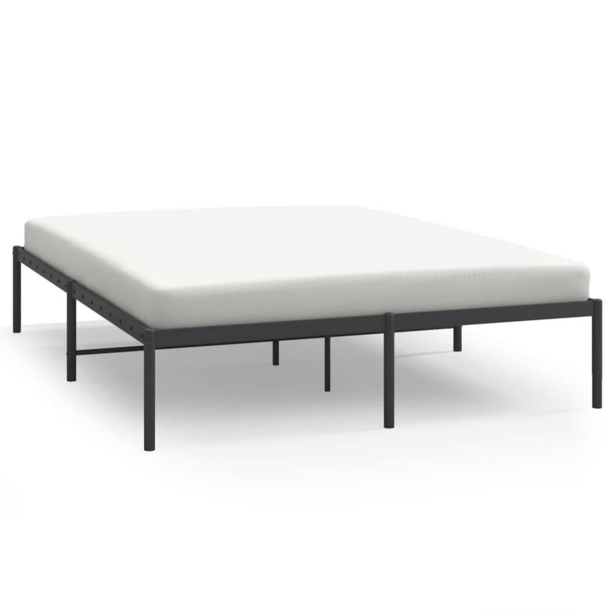 VIDAXL Cadre de lit metal sans matelas noir 140x190 cm