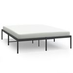 VIDAXL Cadre de lit metal sans matelas noir 140x190 cm