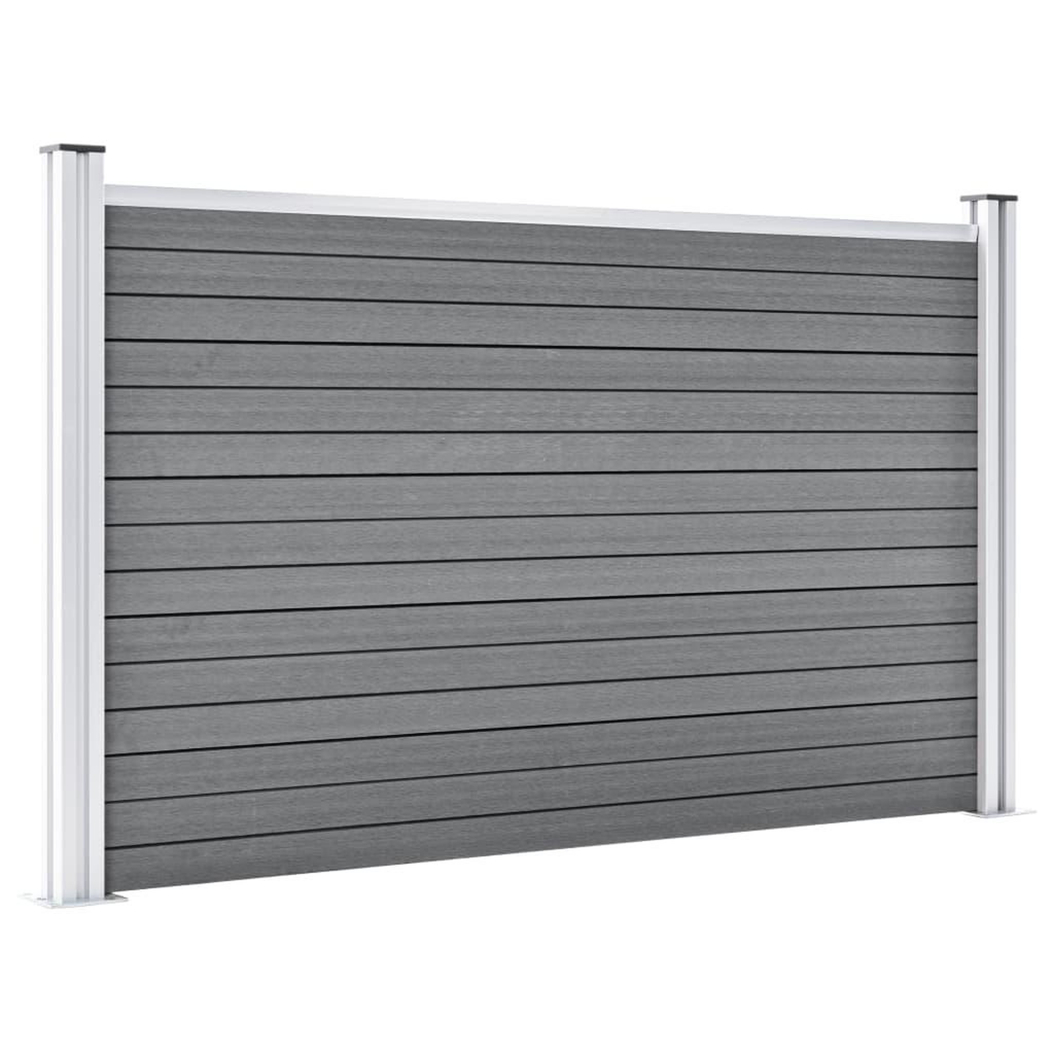 Voir la diapositive 3 : VIDAXL Cloture de jardin WPC 872x106 cm Gris