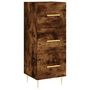 Voir la diapositive 5 : VIDAXL Buffet haut Chene fume 34,5x34x180 cm Bois d'ingenierie