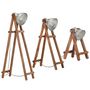 Voir la diapositive 3 : VIDAXL Lampadaires 3 pcs Argente E27 Bois de manguier massif