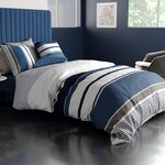 ATELIER DU COTON Housse de couette 240x220 BELIZE + 2 taies coton 57 fils