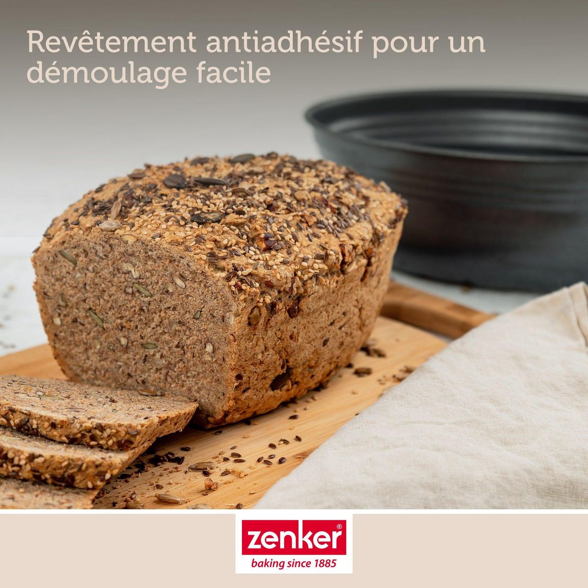 ZENKER Ensemble de 2 Moules à pain ovale 26 x 16 cm Zenker Black Metallic