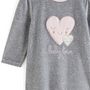 Voir la diapositive 2 : IN EXTENSO Dors bien velours coeurs bébé fille