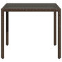 Voir la diapositive 5 : VIDAXL Table de jardin avec dessus en verre marron resine tressee