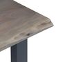 Voir la diapositive 4 : VIDAXL Table console Gris 115 x 35 x 76 cm Bois d'acacia massif et fer