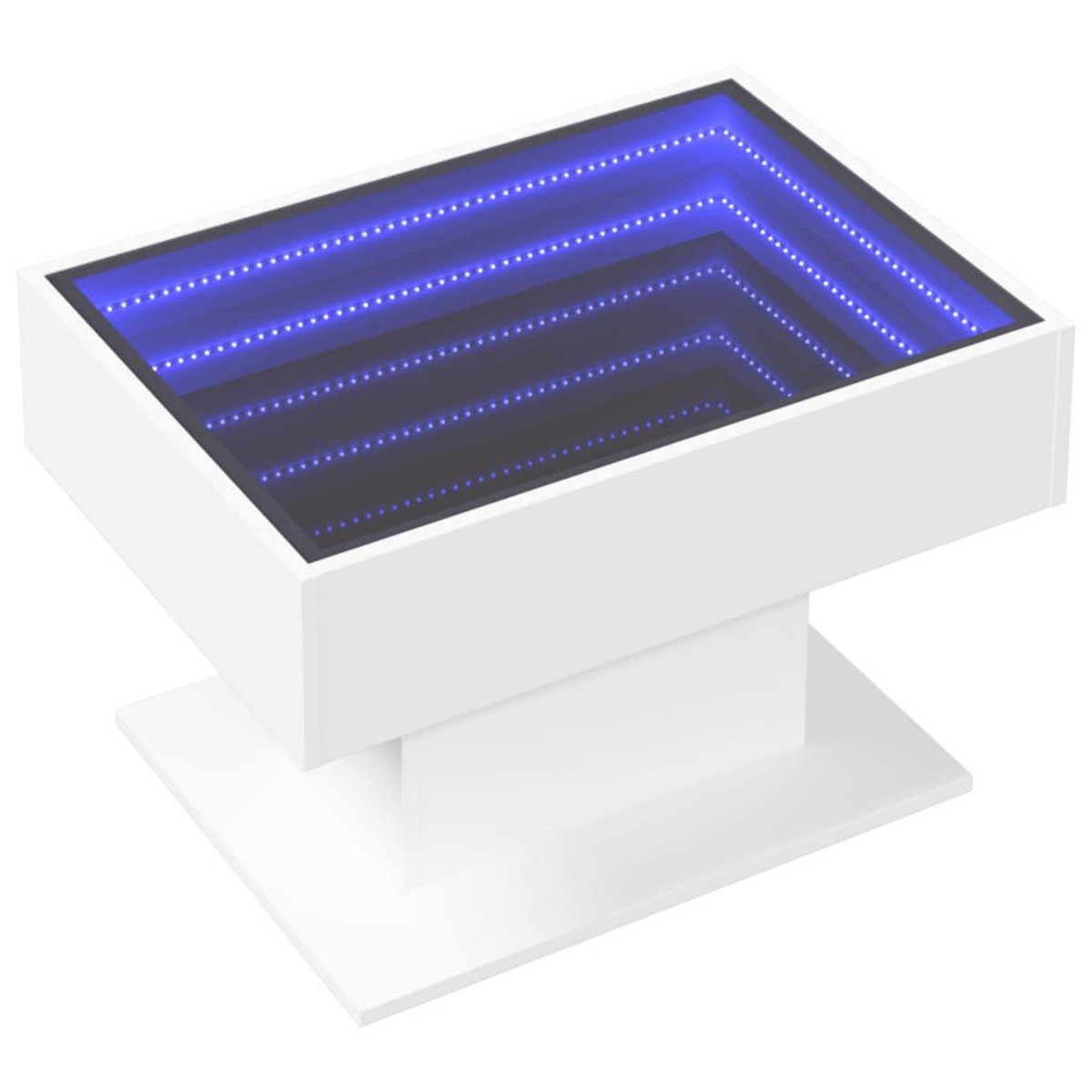 VIDAXL Table basse avec LED blanc 70x50x45 cm bois d'ingenierie