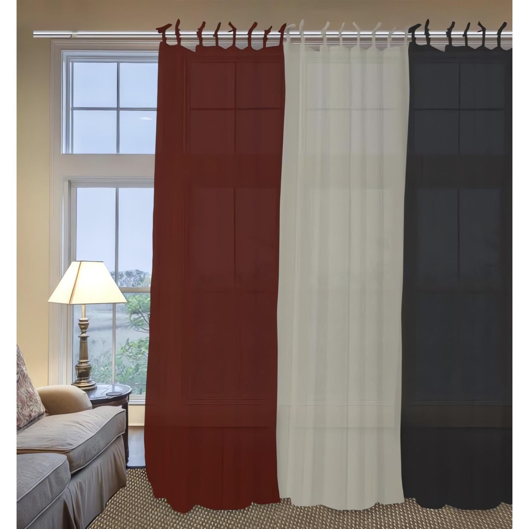Voir la diapositive 2 : SOLEIL D'OCRE Voile à nouettes en coton 135x250 cm PANAMA, par Soleil d'Ocre