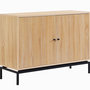 Voir la diapositive 3 : HOMIFAB Buffet 2 portes effet bois 110 cm - Talia