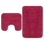 VIDAXL Tapis de salle de bain 2 pcs Tissu Fuchsia