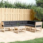 VIDAXL Salon de jardin 6 pcs avec coussins bois de pin massif