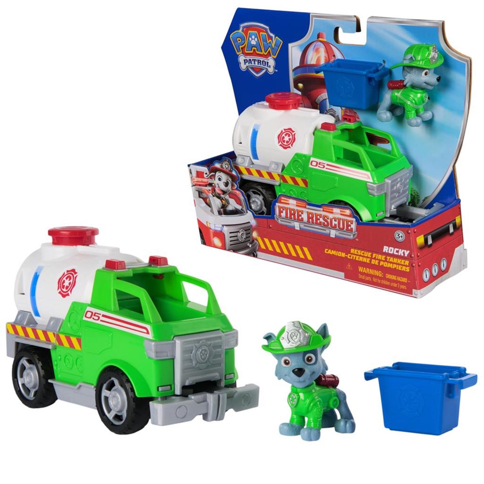 SPIN MASTER Paw Patrol Fire Rescue - Rocky avec camion-citerne