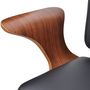 Voir la diapositive 4 : VIDAXL Chaise de bureau Bois courbe avec tapisserie en similicuir