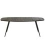 Voir la diapositive 2 : Paris Prix Table à Manger Ovale en Bois  Teck  200cm Noir