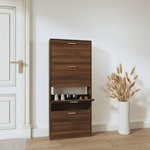VIDAXL Armoire a chaussures Chene marron 59x17x150cm Bois d'ingenierie
