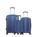 HERO HERO - Lot de 3 - Valise Weekend, valise cabine et valise cabine XXS LIPARI. Coloris disponibles : Gris, Beige, Noir, Bleu
