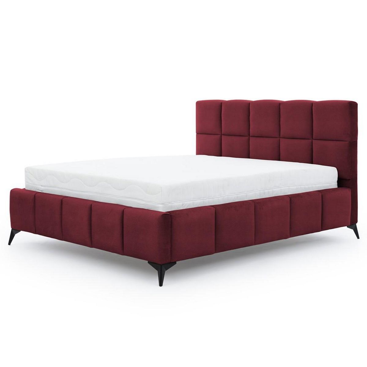 BEST MOBILIER Millie - lit coffre - 180x200 cm - sommier inclus - en velours