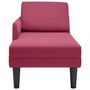 Voir la diapositive 4 : VIDAXL Fauteuil long avec coussin et accoudoir droit rouge bordeaux