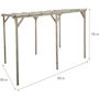 Voir la diapositive 3 : Habitat et Jardin Carport voiture en bois  Solar II  3 x 5 x 2.4