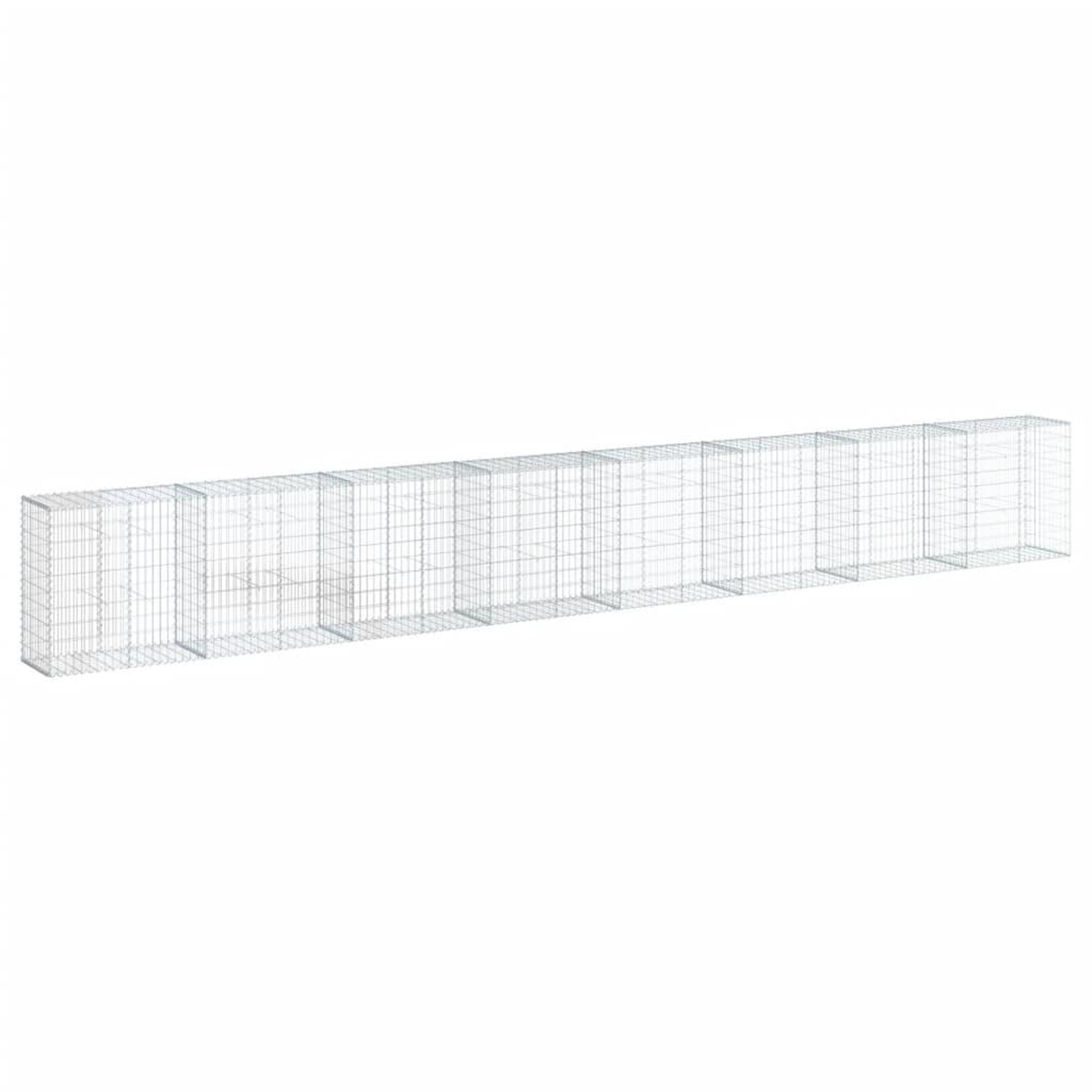Voir la diapositive 2 : VIDAXL Panier gabion avec couvercle 800x50x100 cm fer galvanise
