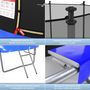 Voir la diapositive 3 : JUMP4FUN Trampoline extérieur Classique ø 427 cm- 14FT- Filet intérieur, Matelas de protection réversible et Echelle