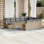 Voir la diapositive 1 : VIDAXL Salon de jardin 11 pcs avec coussins beige resine tressee