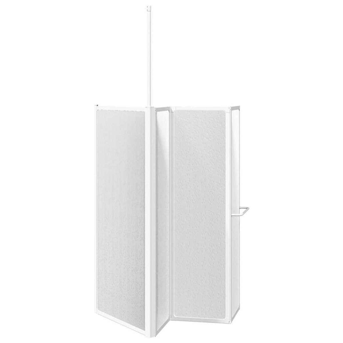 VIDAXL Pare baignoire en L 70x120x137 cm 4 panneaux pliables