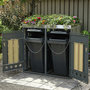 Voir la diapositive 5 : MERAX Cache Poubelle Extérieur avec Bac à Plantes,