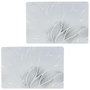 Voir la diapositive 1 : HABITABLE Lot de 2 sets de table motif feuillage avec encre métallique ZEYA - 30 x 45 cm - Or et blanc