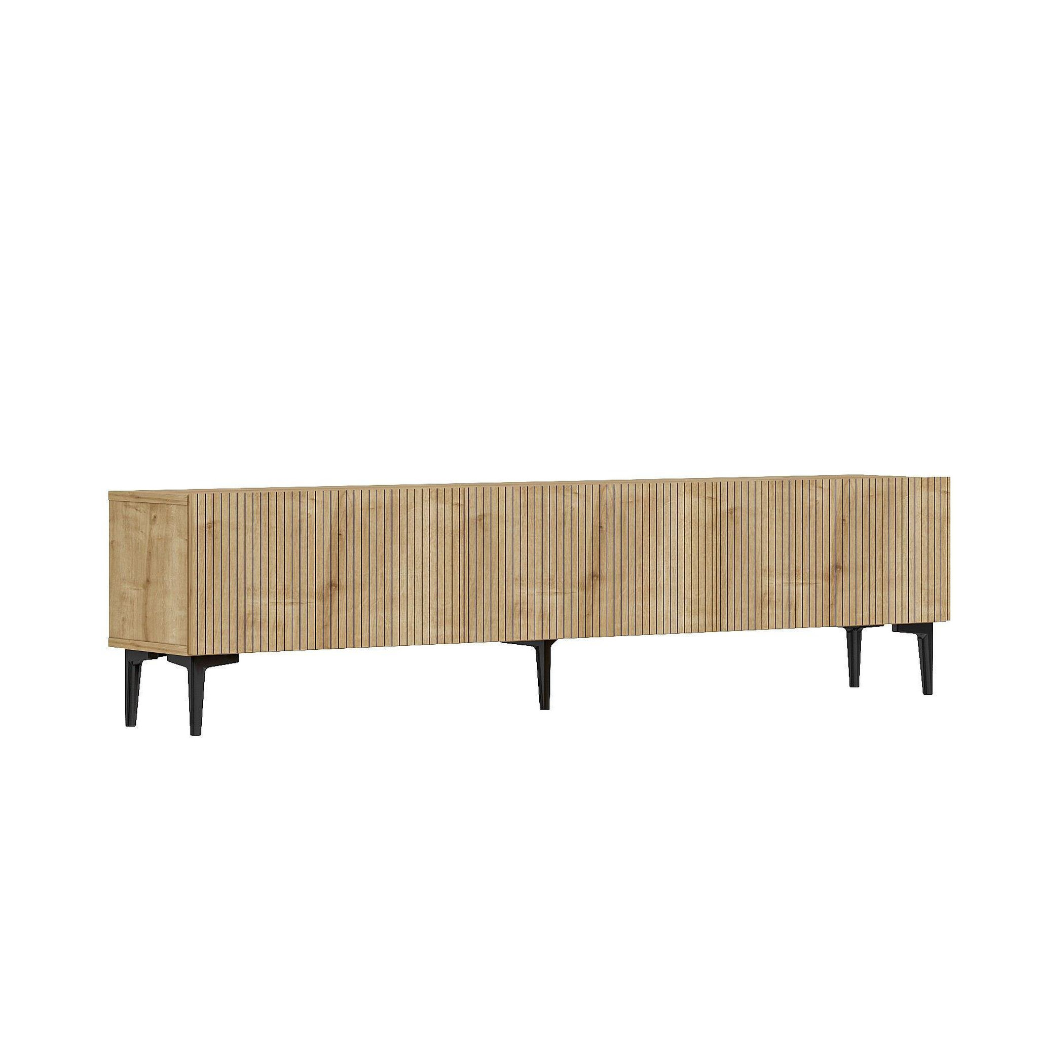 Habitat et Jardin Meuble tv en bois  oscar  - 180 x 31 x 45 cm - marron clair