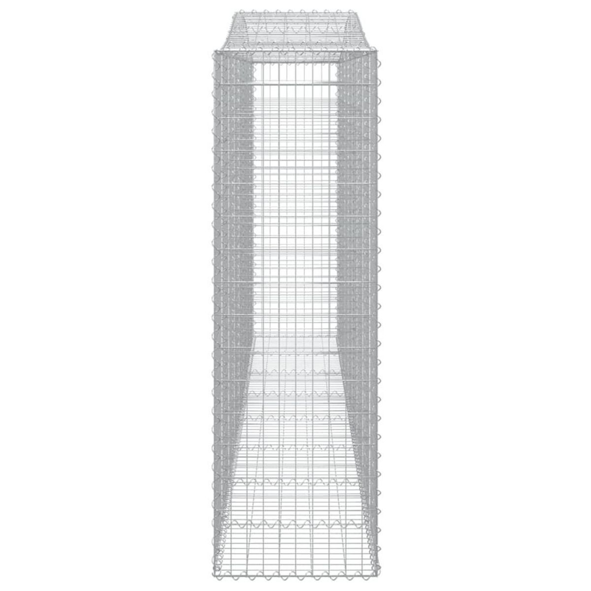 VIDAXL Paniers a gabions arques 7 pcs 400x50x160/180 cm fer galvanise